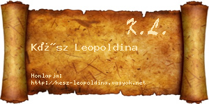 Kész Leopoldina névjegykártya